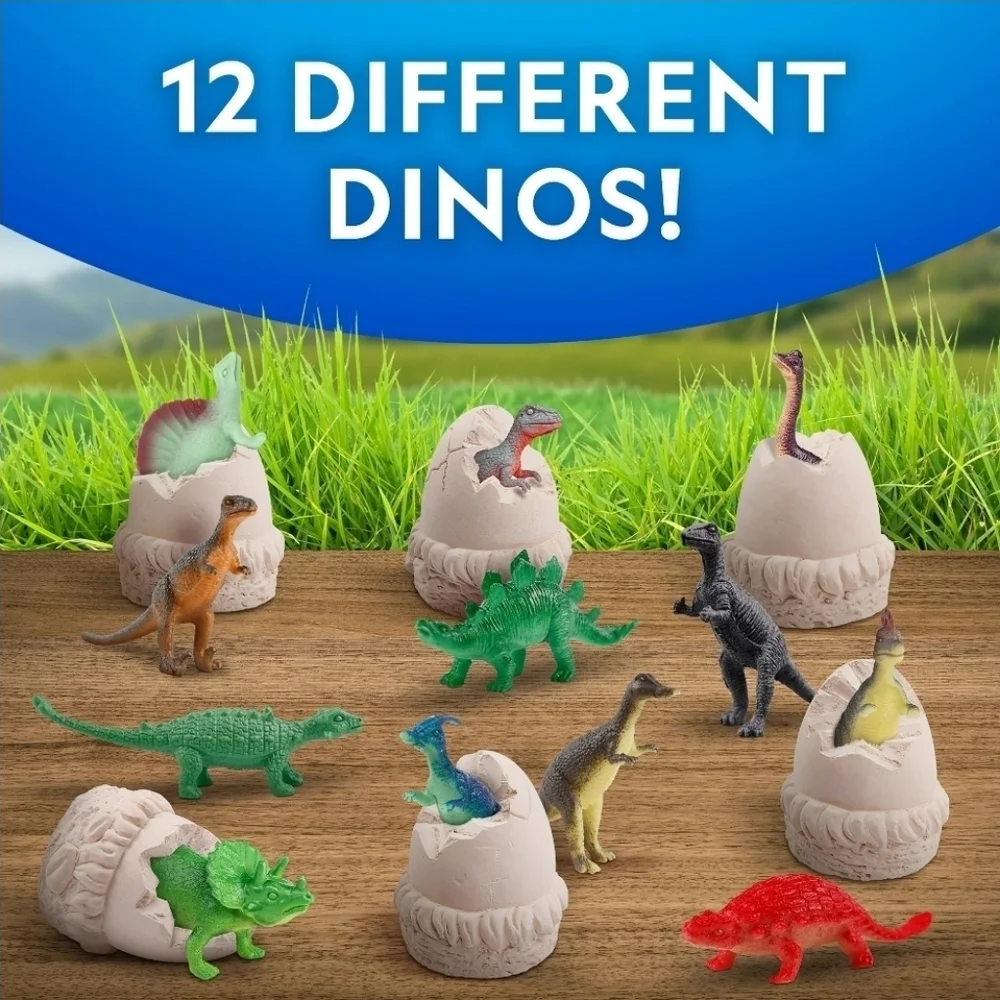 New National Geographic Dino Egg Dig Kits 12 Dinosaur Egg Dig Bricks, 12 Figure
